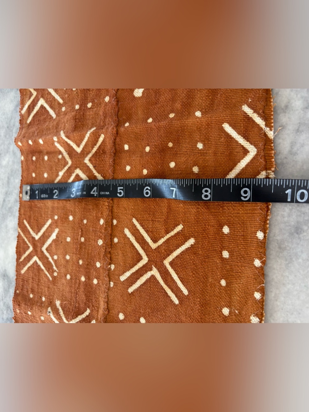 Authentic Mudcloth Remnant Bundle for crafting in black, rust & mustard/ochre - Picture 7 of 12